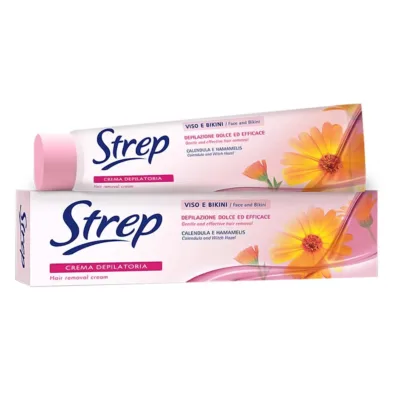 Strep Αποτριχωτική Kρέμα Προσώπου και Μπικίνι με Καλέντουλα & Αμαμελίδα 75ml