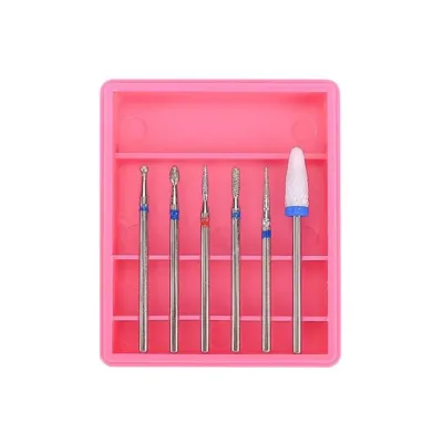 WD Σετ Φρέζα Ανταλλακτικών Τροχού Τεχνητών Νυχιών 6 ΤΕΜ Κόκκινες - Μπλε