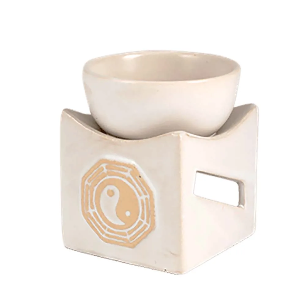Yuanp Lamp Κεραμική Συσκευή για Καύση Αιθερίων & Αρωματικών Ελαίων 7 x 9cm Λευκή