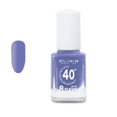 Elixir Fast Dry 40sec Nail Polish Βερνίκι Νυχιών Διάρκειας 8 ημερών 328 Μωβ Μπλέ 13ml