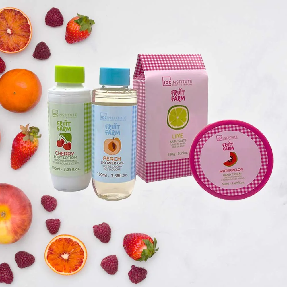 IDC Institute Fruit Farm Tin Basket Σετ Μπάνιου - Περιποίησης με Άρωμα Φρούτων 5pcs 18 x21 x11cm IDC Institute Fruit Farm Tin Basket Σετ Μπάνιου - Περιποίησης με Άρωμα Φρούτων 5pcs 18 x21 x11cm