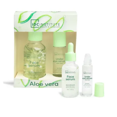 IDC Institute Aloe Vera Series Duo Set - Face Serum with Pearls 30ml & Eye Serum 10ml