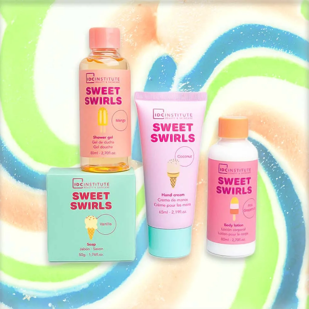 IDC Institute Sweet Swirls Candy Gift Set 4Pcs Σετ Μπάνιου - Περιποίησης 37,5 x 15 x 4cm IDC Institute Sweet Swirls Candy Gift Set 4Pcs Σετ Μπάνιου - Περιποίησης 37,5 x 15 x 4cm