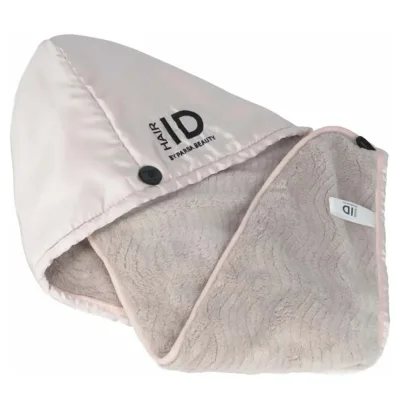 Parsa Hair ID 2 in 1 Hair Turban Anti-Frizz Micro Fiber & Satin Pink Beige Πετσέτα Μαλλιών Διπλής Εφαρμογής Ροζ Μπεζ
