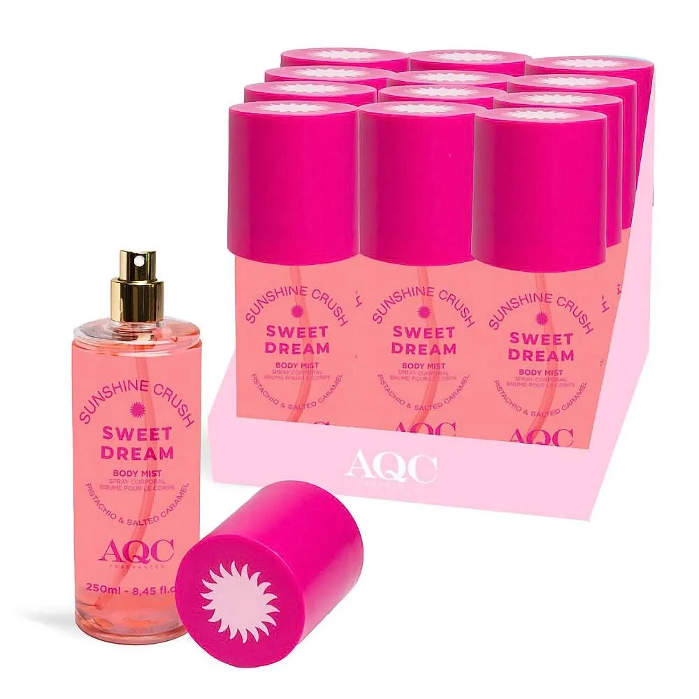 AQC Fragrances Body Mist Spray Sunshine Crush Αρωματικό Σπρέι Σώματος με Φιστίκι Αιγίνης & Αλμυρή Καραμέλα 250ml AQC Fragrances Body Mist Spray Sunshine Crush Αρωματικό Σπρέι Σώματος με Φιστίκι Αιγίνης & Αλμυρή Καραμέλα 250ml