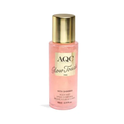 AQC Glow Touch Shimmer Body Mist Pink Σπρέι Σώματος με Shimmer Ξυλώδες Γλυκό Άρωμα 88ml