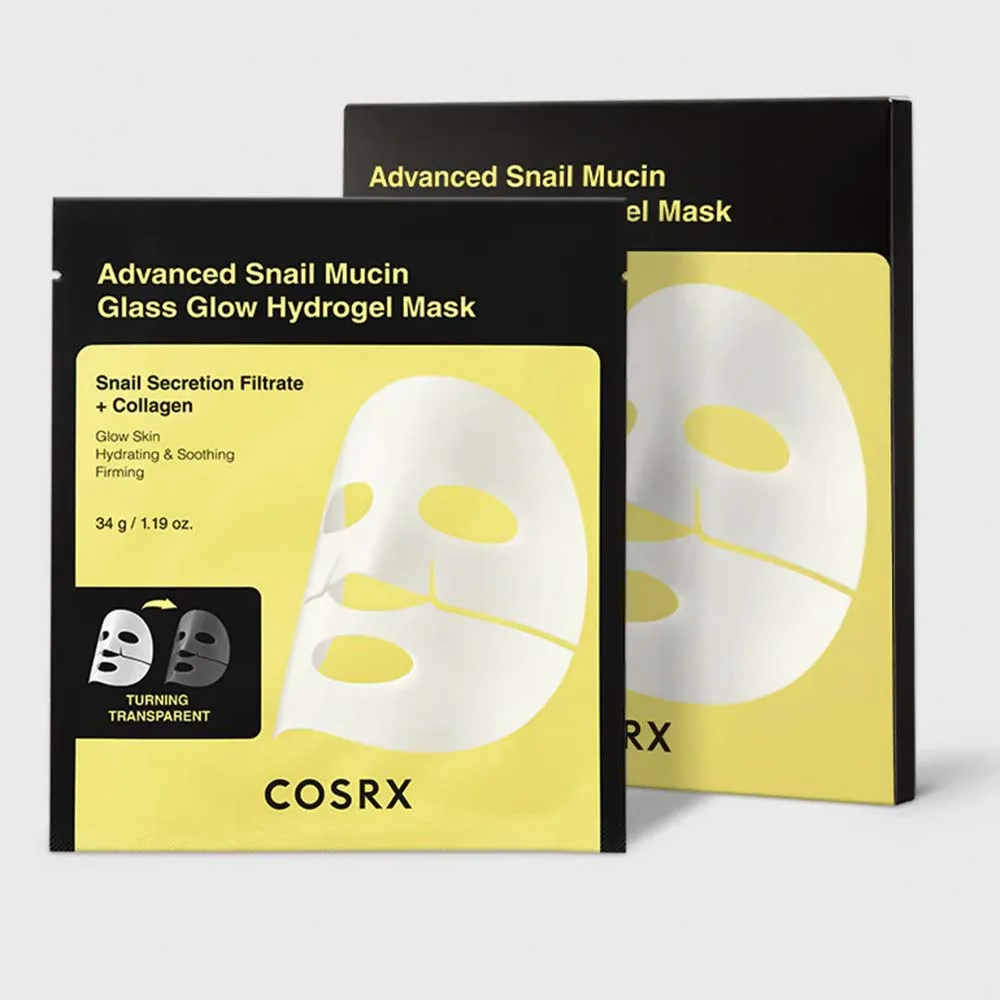 Cosrx-Advanced-Snail-Mucin-Glass-Glow-Hydrogel-Mask-Set 1 Cosrx Advanced Snail Mucin Glass Glow Hydrogel Mask Set Σετ Ενυδατικές Μάσκες Με Έκκριμα Σαλιγκαριού 3pcs x 34gr