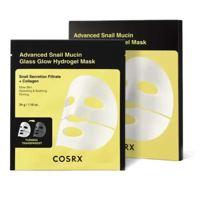 Cosrx Advanced Snail Mucin Glass Glow Hydrogel Mask Set Σετ Ενυδατικές Μάσκες Με Έκκριμα Σαλιγκαριού 3pcs x 34gr