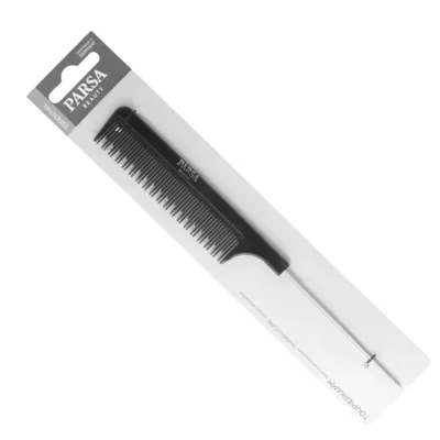 Parsa Teasing Comb - Χτένα Μαλλιών με Μεταλλική Ουρά για Κρεπάρισμα Μαύρη 21cm