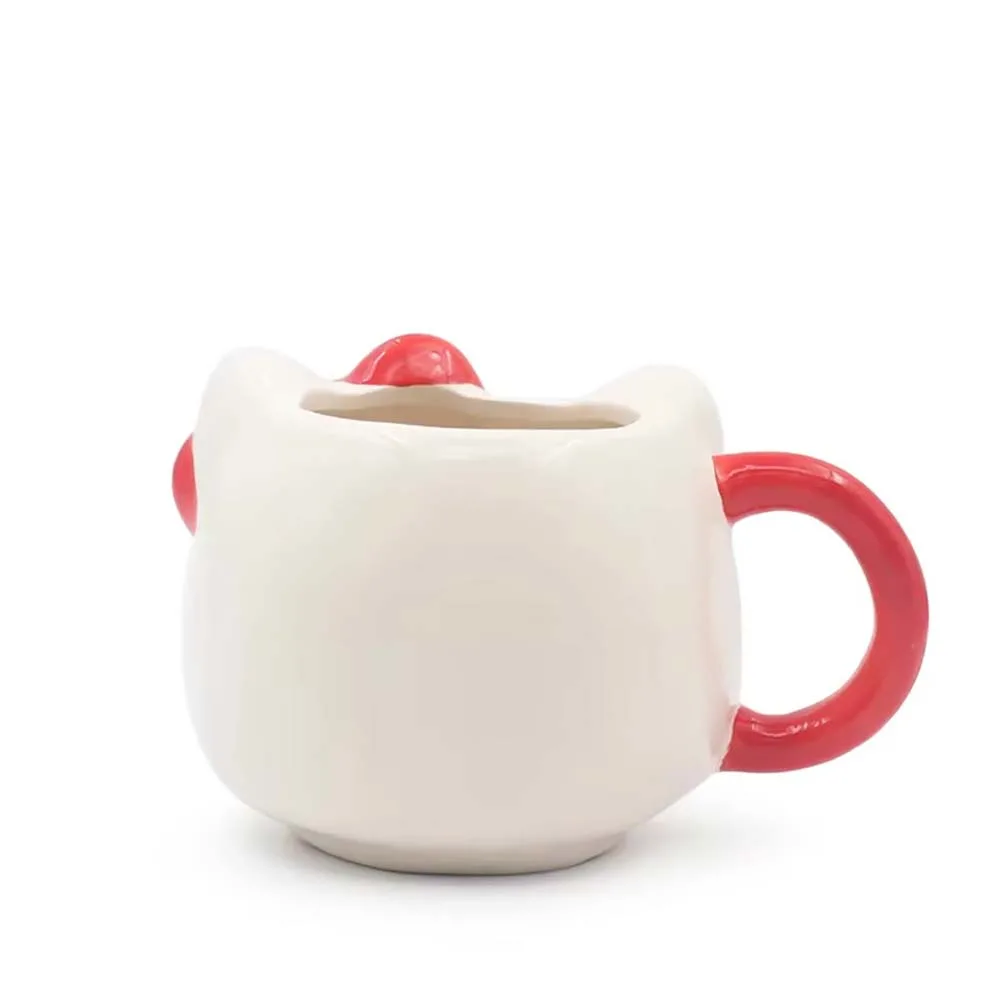 D&H 3D Mug Kitty Πήλινη Τρισδιάστατη Κούπα Φιγούρα 350ml Λευκή Κόκκινη D&H 3D Mug Kitty Πήλινη Τρισδιάστατη Κούπα Φιγούρα 350ml Λευκή Κόκκινη