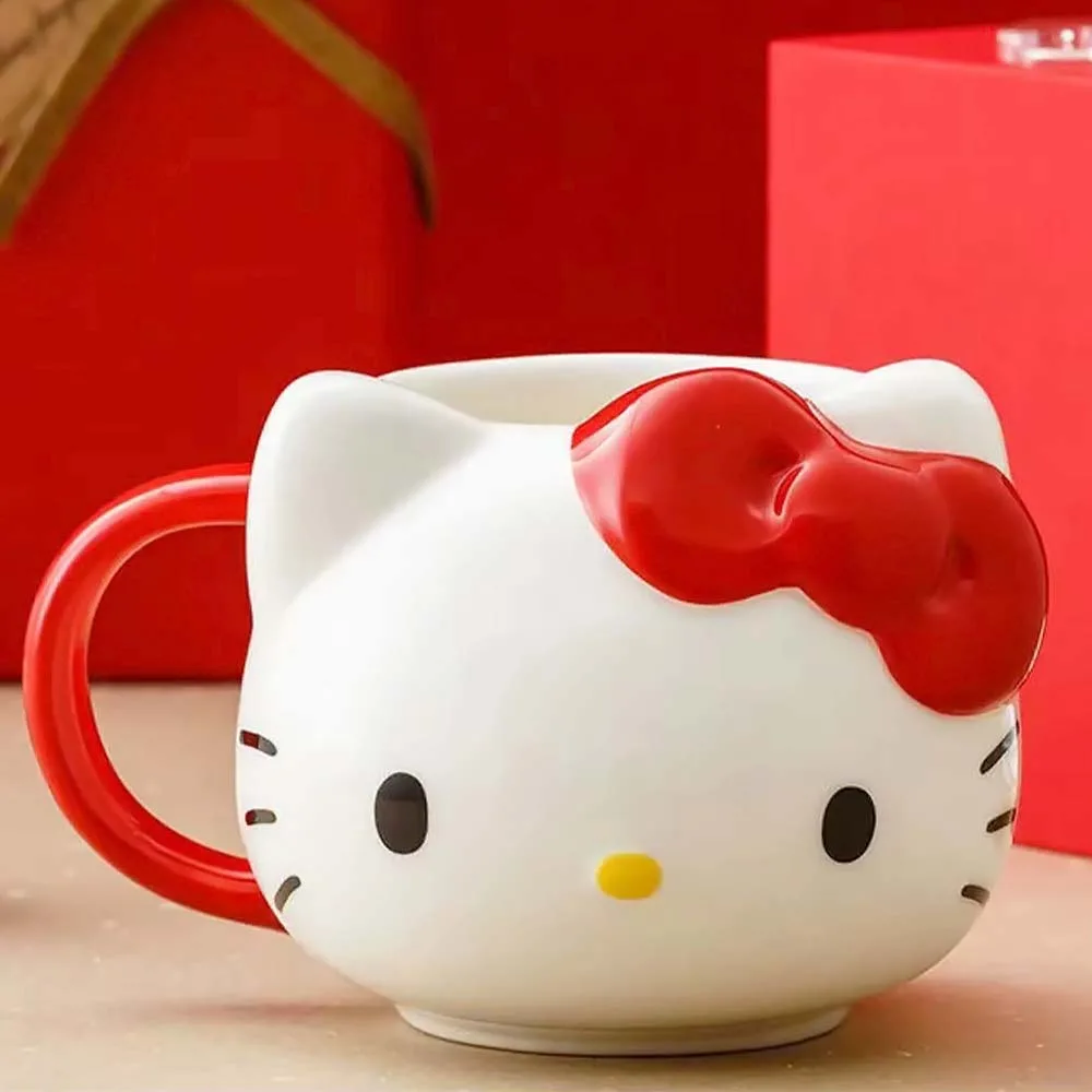 D&H 3D Mug Kitty Πήλινη Τρισδιάστατη Κούπα Φιγούρα 350ml Λευκή Κόκκινη D&H 3D Mug Kitty Πήλινη Τρισδιάστατη Κούπα Φιγούρα 350ml Λευκή Κόκκινη