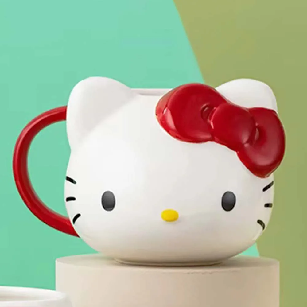D&H 3D Mug Kitty Πήλινη Τρισδιάστατη Κούπα Φιγούρα 350ml Λευκή Κόκκινη D&H 3D Mug Kitty Πήλινη Τρισδιάστατη Κούπα Φιγούρα 350ml Λευκή Κόκκινη