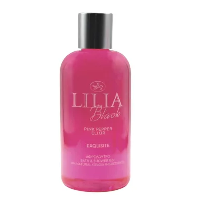 Lilia Black Pink Pepper Elixir Bath & Shower Gel Αφρόλουτρο Λουλουδένιο με Ροζ Πιπέρι 250ml