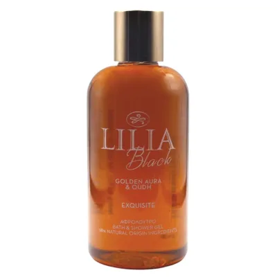 Lilia Black Golden Aura & Oudh Bath & Shower Gel Αφρόλουτρο Ξυλώδες 250ml