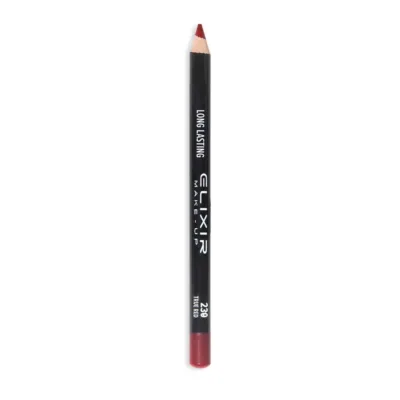 Elixir Long Lasting Lip Pencil Ξύλινο Μολύβι Χειλιών 1,3gr 230 True Red Βαθύ Κόκκινο