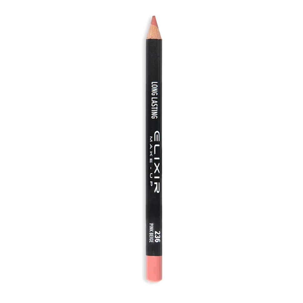Elixir Long Lasting Lip Pencil Ξύλινο Μολύβι Χειλιών 1,3gr 236 Pink Beige Καφέ Ροζ