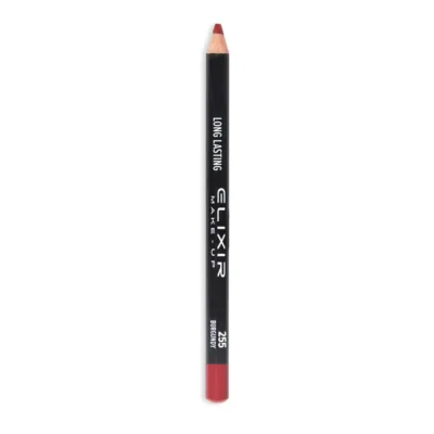 Elixir Long Lasting Lip Pencil Ξύλινο Μολύβι Χειλιών 1,3gr 255 Burgundy Κόκκινο Καφέ
