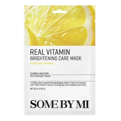 Some By Mi Real Vitamin Brightening Care Mask Μάσκα Προσώπου με Βιταμίνη C 100% Vegan 1τεμ