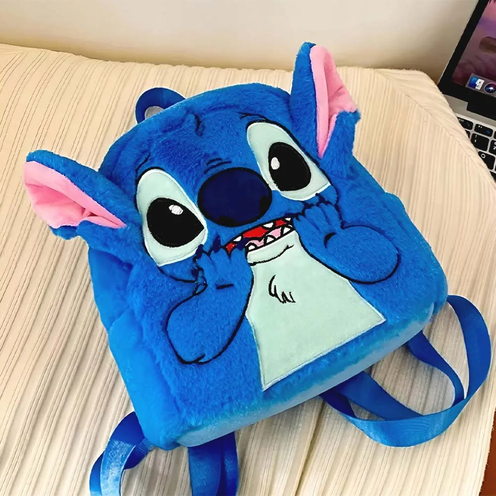 VIP-Baby-Dolls-Stitch-Backpack3 VIP Baby Dolls Stitch Backpack - Λούτρινη Τσάντα Ώμου 21 x 24 x 9,5 cm Γαλάζια