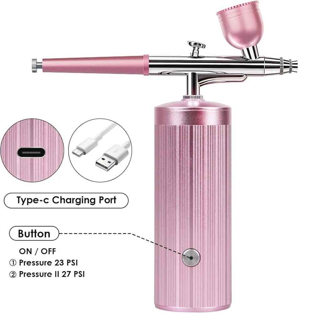 WD-Beauty-Airbrush-System-Αερογράφος-Νυχιών-με-2-Δοχεία-20ml,-40ml-&-Κομπρεσέρ-Μπεκ-0.3mm-Πίεση-1.9bar-Μπαταρίας-Ροζ-3 WD Beauty Airbrush System Αερογράφος Νυχιών με 2 Δοχεία 20ml, 40ml & Κομπρεσέρ Μπεκ 0.3mm Πίεση 1.9bar Μπαταρίας Ροζ