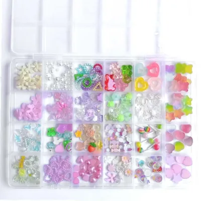 WD Nail Deco Charms 3D Διακοσμητικά Νυχιών Σετ 24 Διαφορετικά Σχέδια