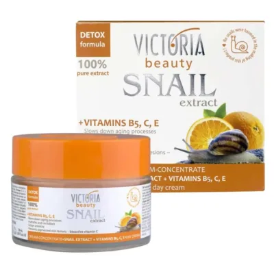 Victoria Beauty Snail Extract Day Cream Concentrate with Vitamins B5, C, E Κρέμα Προσώπου Ημέρας με Έκκριμα Σαλιγκαριού & Βιταμίνες 50ml