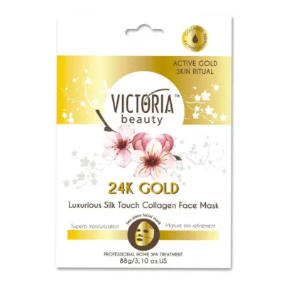 Victoria Beauty 24K Gold Luxurious Touch Collagen Face Mask Αντιρυτιδική Μάσκα Πανί Προσώπου με Κολλαγόνο 88gr