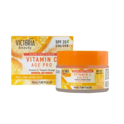 Victoria Beauty Vitamin C Age Pro Brightening Cream Vegan Κρέμα Προσώπου με Αντιρυτιδικές & Λευκαντικές Ιδιότητες 50ml SPF 20