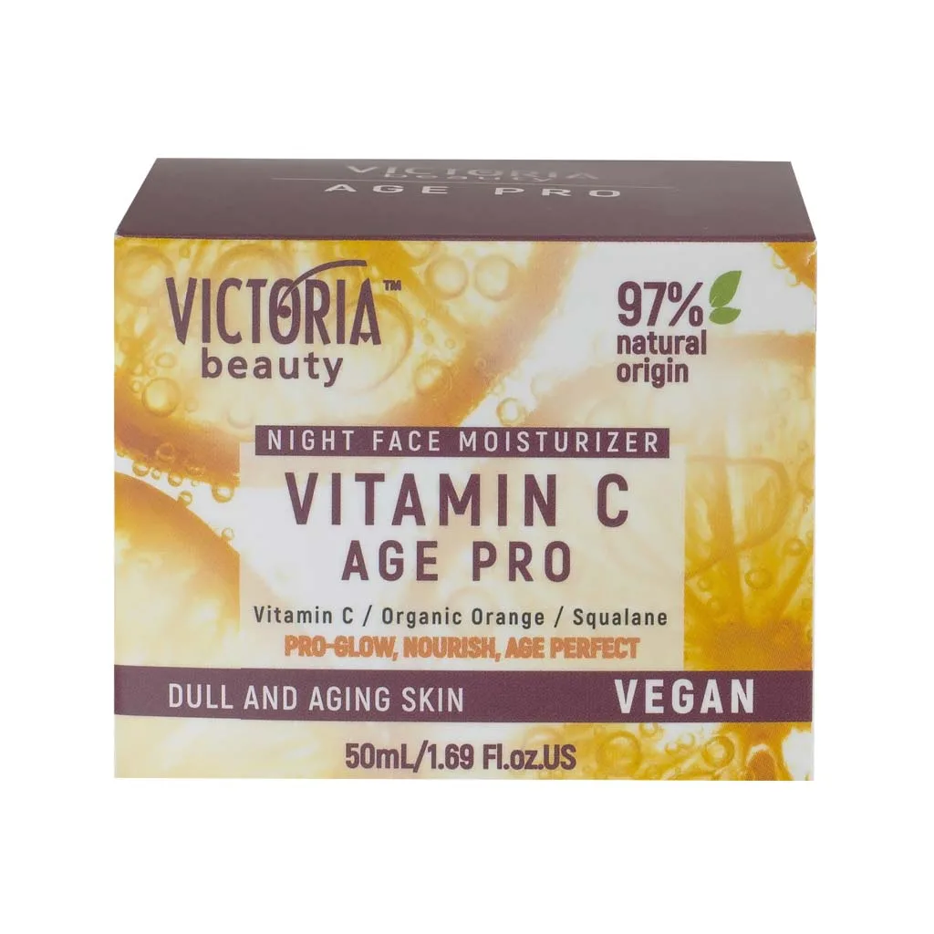 Victoria Beauty Vitamin C Age Pro Glow Nourishing Night Cream Vegan Κρέμα Προσώπου Νύχτας για Αντιγήρανση & Λάμψη 50ml Victoria Beauty Vitamin C Age Pro Glow Nourishing Night Cream Vegan Κρέμα Προσώπου Νύχτας για Αντιγήρανση & Λάμψη 50ml