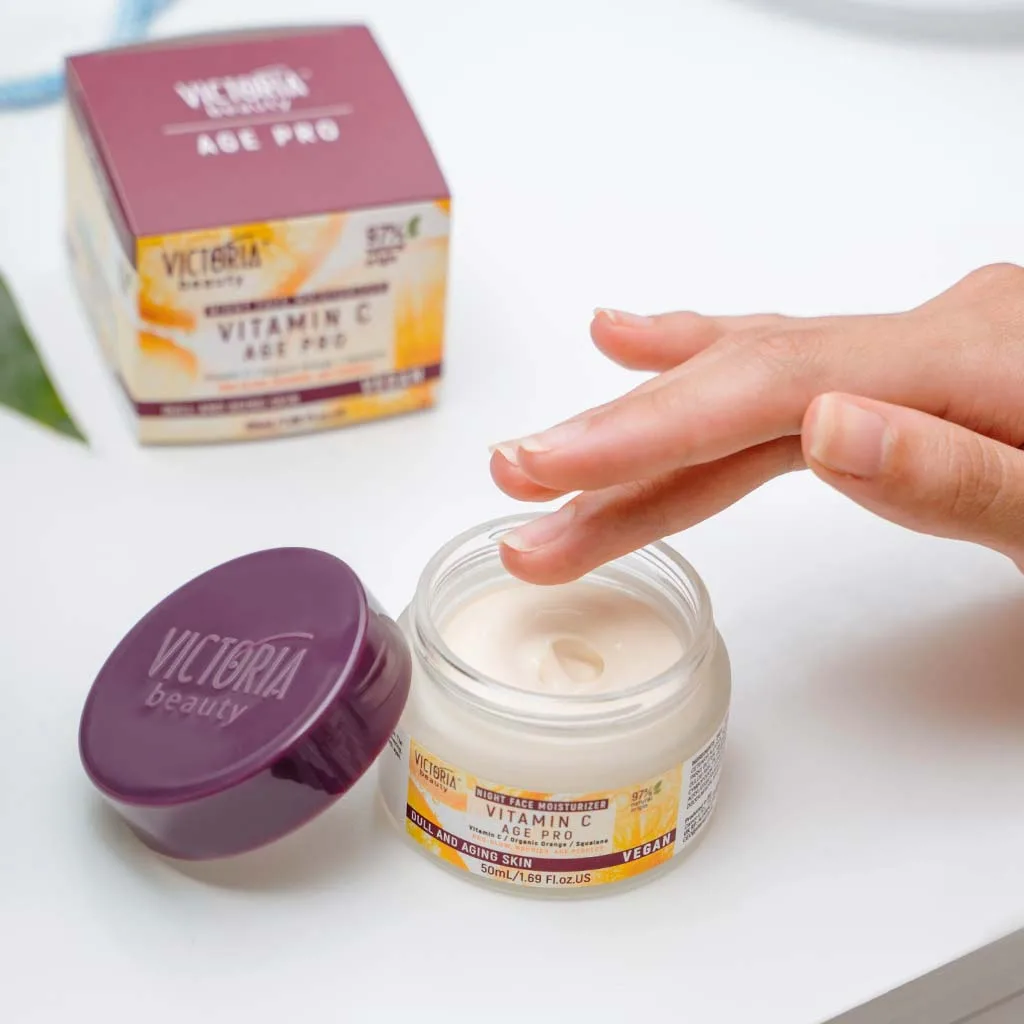 Victoria Beauty Vitamin C Age Pro Glow Nourishing Night Cream Vegan Κρέμα Προσώπου Νύχτας για Αντιγήρανση & Λάμψη 50ml Victoria Beauty Vitamin C Age Pro Glow Nourishing Night Cream Vegan Κρέμα Προσώπου Νύχτας για Αντιγήρανση & Λάμψη 50ml