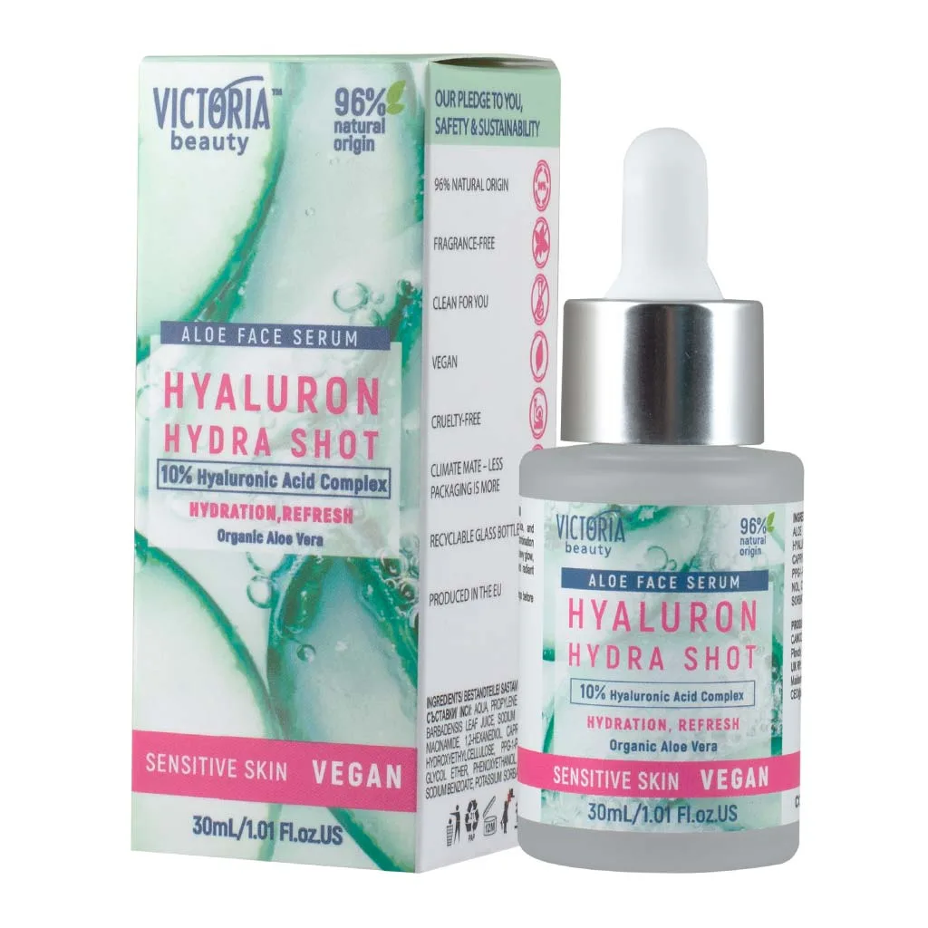 Victoria Beauty Hyaluron Hydra Shot Facial Serum Vegan Ορός Προσώπου Εντατικής Ενυδάτωσης 30ml