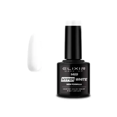 Elixir Professional Hyper Semi Gel Ημιμόνιμο Βερνίκι Νυχιών 1469 Hyper White Λευκό Ασβέστης 8ml