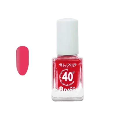 Elixir Fast Dry 40sec Nail Polish Βερνίκι Νυχιών Διάρκειας 8 ημερών 028 Rose Ανοιχτόχρωμο Κόκκινο 13ml