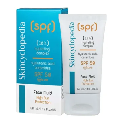 Skincyclopedia Sun Protection Face Fluid Αντηλιακό Γαλάκτωμα Προσώπου με Υαλουρονικό Οξύ & Κεραμίδια SPF50, 50ml