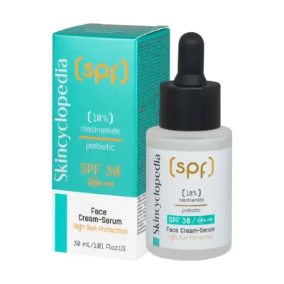 Skincyclopedia Probiotic Sun Protection Face Cream - Serum Αντηλιακός Κρεμώδης Ορός Προσώπου με Νιασιναμίδη 10% SPF 30, 30ml