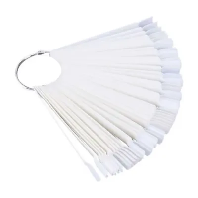 WD Δειγματολόγιο Νυχιών με Κρίκο Μπρελόκ 50τεμ Φυσικό Λευκό