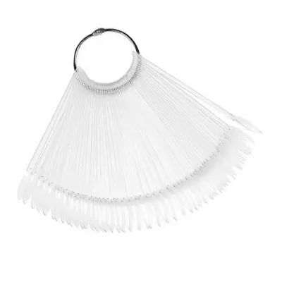 WD Δειγματολόγιο με Μακριά Νύχια με Κρίκο Μπρελόκ 50τεμ Διαφανή