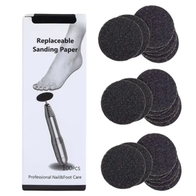 WD Replaceable Sanding Paper Discs Ανταλλακτικοί Δίσκοι Καπελάκια Τροχού για Πεντικιούρ Φ25 100pcs