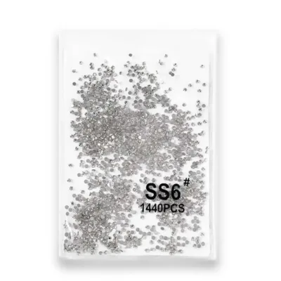 WD Micro - Medium Crystalized Rhine Stones Διακοσμητικά Στρας Νυχιών Silver SS6 1440pcs
