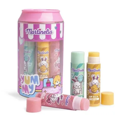 Martinelia Yummy Lip Balm Can Trio - Παιδικό Σετ Lipbalm 3 x 4gr Ηλικίες 3+