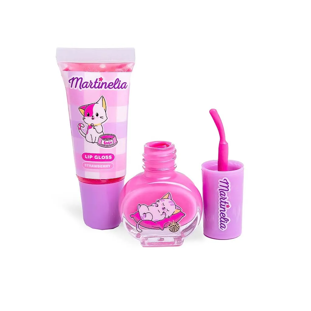 Martinelia Lulu & Duki Glam Tin - Lip Gloss 3,5ml & Βερνίκι Νυχιών 6ml Ηλικίες 3+