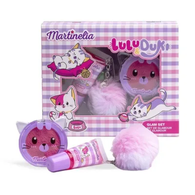 Martinelia Lulu & Duki Glam Set - Lip Gloss Μπρελόκ 6ml & Ρουζ 2gr Ηλικίες 3+