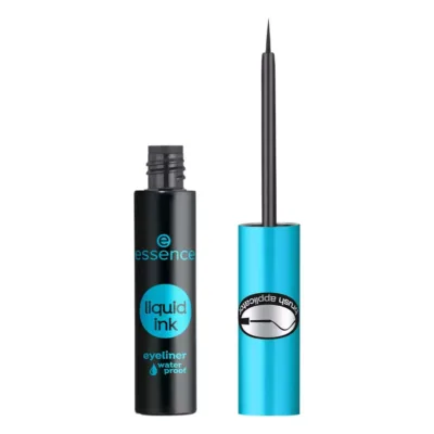Essence Liquid Ink Waterproof Eyeliner με Πινελάκι 01 Black Μαύρο 3ml