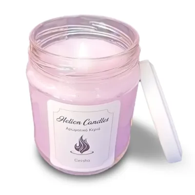Helion Candles Χειροποίητο Αρωματικό Κερί Geisha με Άρωμα Λουλουδιών & Καθαριότητας 212ml