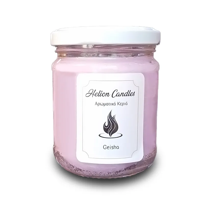 Helion Candles Χειροποίητο Αρωματικό Κερί Geisha με Άρωμα Λουλουδιών & Καθαριότητας 212ml