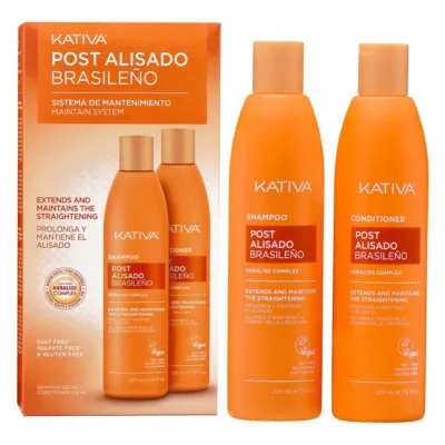 Kativa After Keratin Hair Set Σαμπουάν & Conditioner για μετά την Κερατίνη Χωρίς Θειικά Άλατα και Sulfate 2 x 225ml