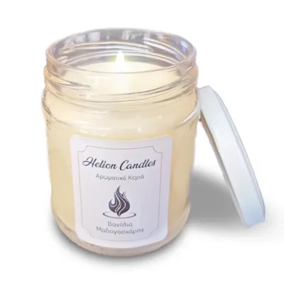 Helion Candles Χειροποίητο Αρωματικό Κερί Βανίλια Μαδαγασκάρης 212ml