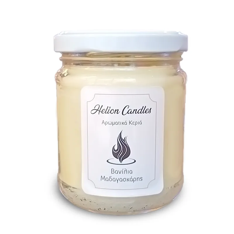 Helion Candles Χειροποίητο Αρωματικό Κερί Βανίλια Μαδαγασκάρης 212ml