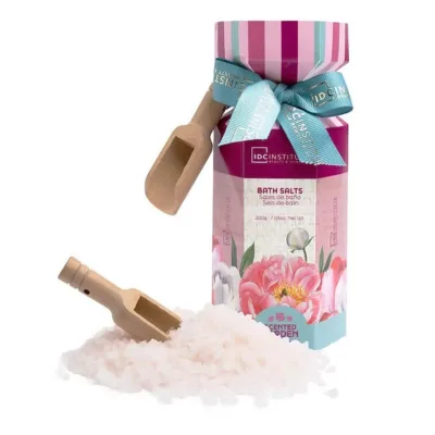 IDC Scented Garden Peony Bath Salts & Wooden Spoon 200gr