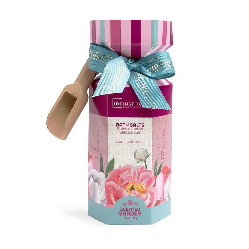 IDC Scented Garden Peony Bath Salts & Wooden Spoon 200gr IDC Scented Garden Peony Bath Salts & Wooden Spoon 200gr